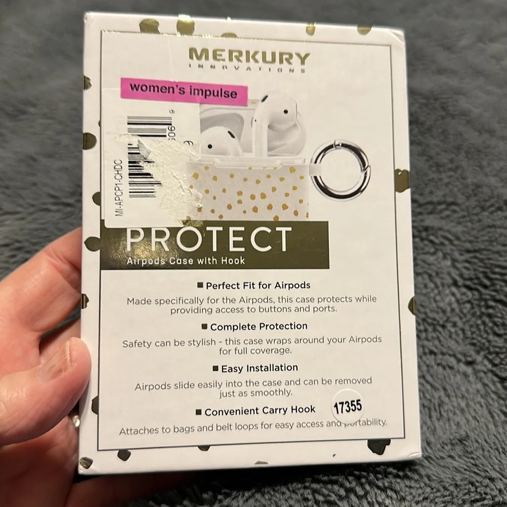 AirPod Case With Hook Gold Speckled NWT MERKURY INOVATIONS